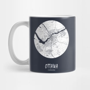 Ottawa, Ontario, Canada City Map - Full Moon Mug